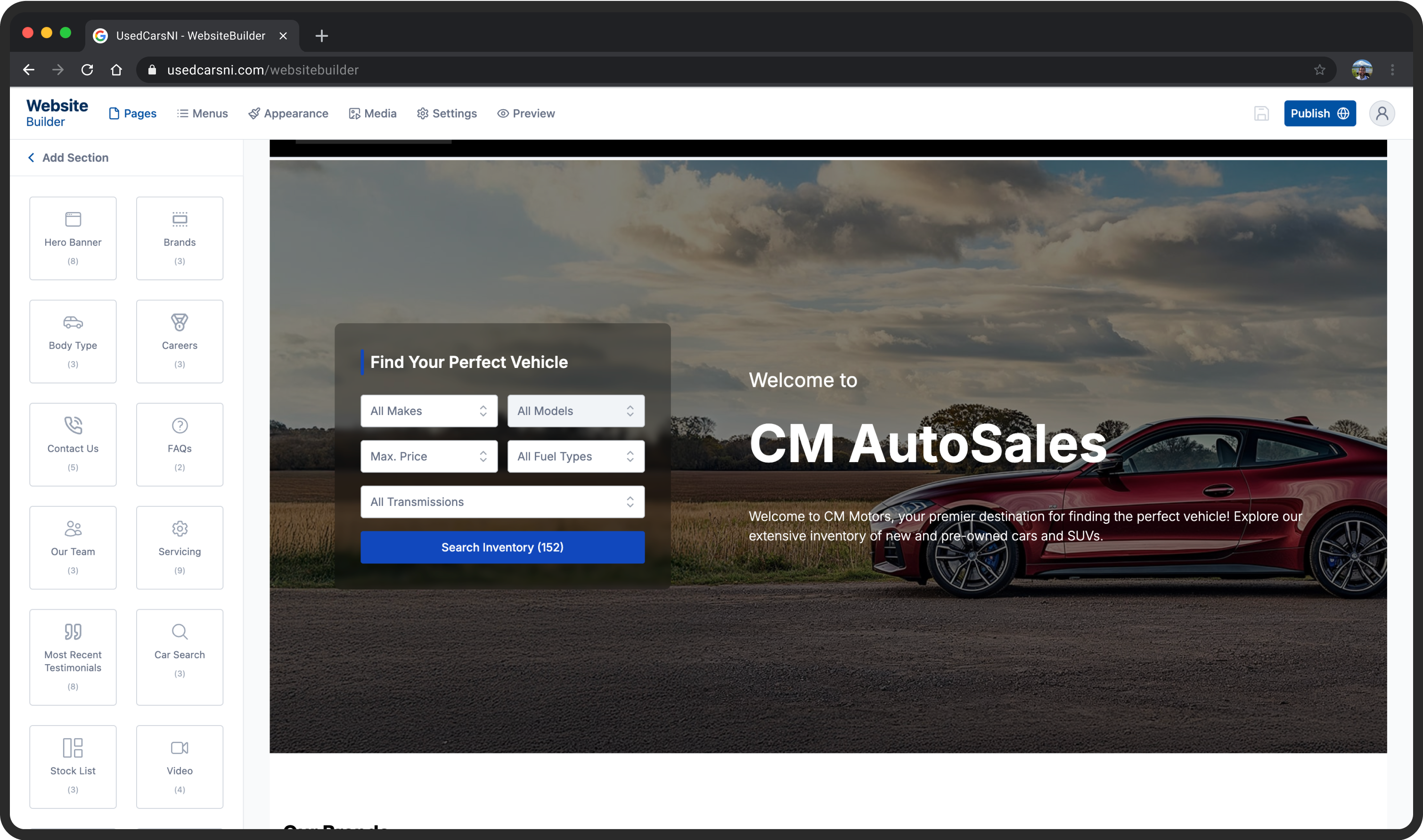 Dealer Websites Promo Key Features